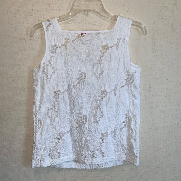 Organic John Patrick White Lace top - Picture 3 of 16